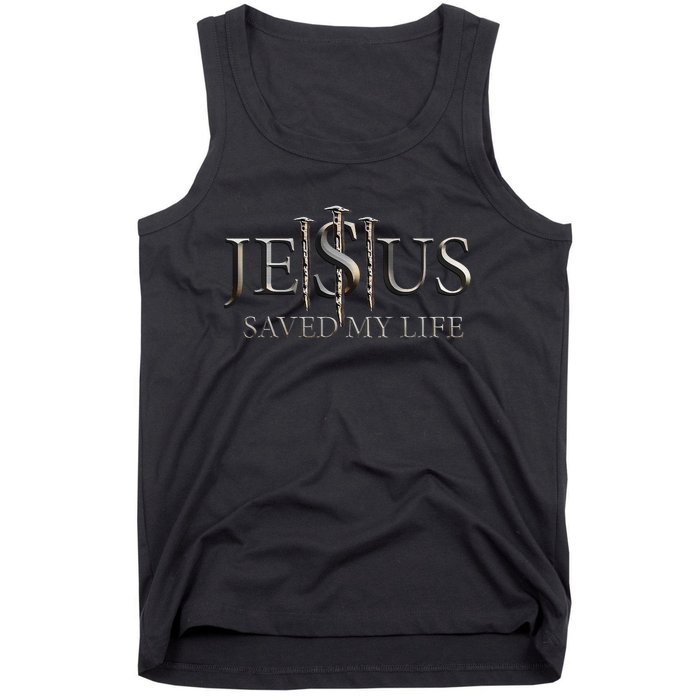 Jesus Saved My Life Christian Religious Believer  Tank Top