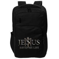 Jesus Saved My Life Christian Religious Believer Impact Tech Backpack