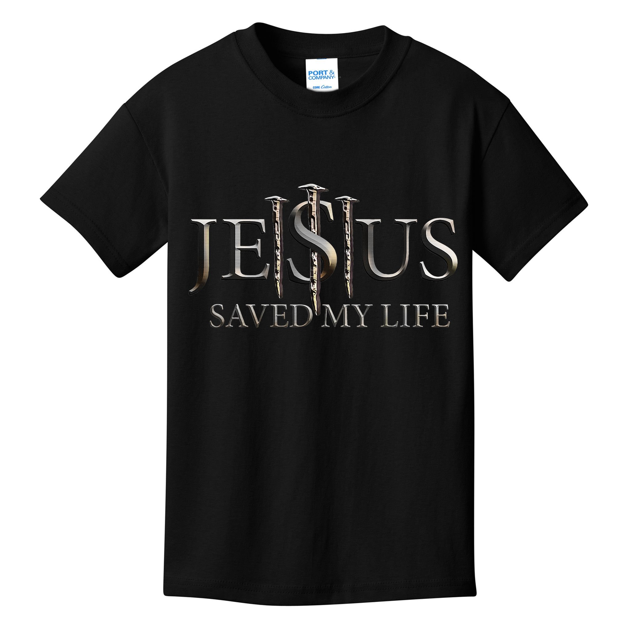 Jesus Saved My Life Christian Religious Believer Kids T-Shirt