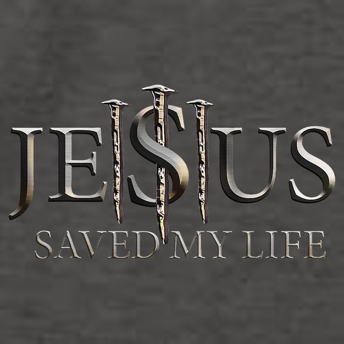 Jesus Saved My Life Christian Religious Believer Vector Backpack
