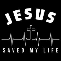 Jesus Saved My Life Cross Heartbeat Cooling Performance Long Sleeve Crew