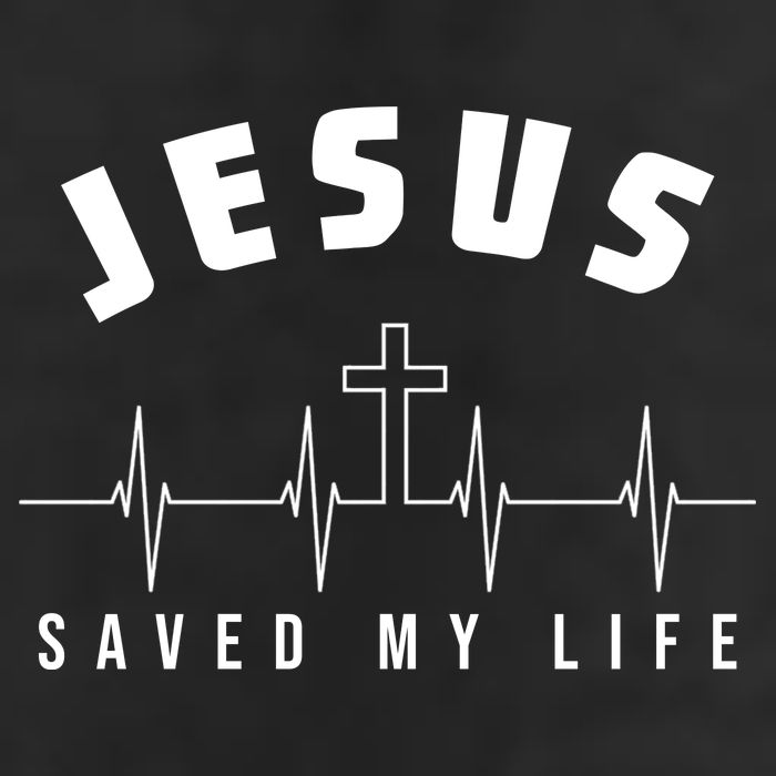 Jesus Saved My Life Cross Heartbeat Golf Towel
