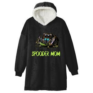 Jumping Spider Mom Spooder Mom Mothers Day Wo Pet Spider Hooded Wearable Blanket