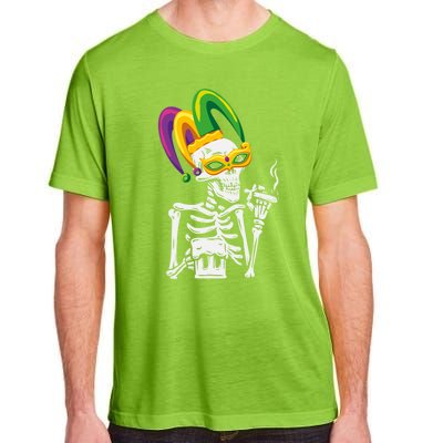 Jester Skeleton Masquerade Party Mardi Gras Bones Mask Cute Gift Adult ChromaSoft Performance T-Shirt