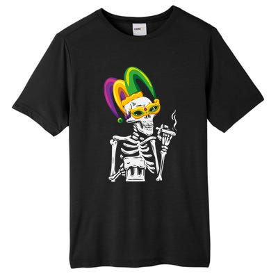 Jester Skeleton Masquerade Party Mardi Gras Bones Mask Cute Gift Tall Fusion ChromaSoft Performance T-Shirt