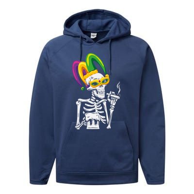 Jester Skeleton Masquerade Party Mardi Gras Bones Mask Cute Gift Performance Fleece Hoodie