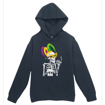 Jester Skeleton Masquerade Party Mardi Gras Bones Mask Cute Gift Urban Pullover Hoodie