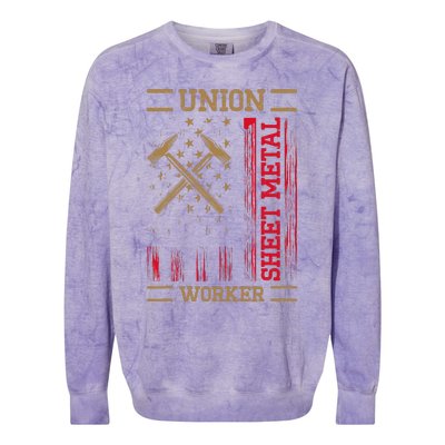 Journeyman Sheet Metal Worker Union Sheet Metal Worker Colorblast Crewneck Sweatshirt