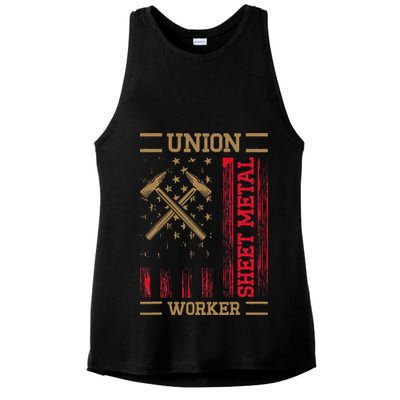 Journeyman Sheet Metal Worker Union Sheet Metal Worker Ladies PosiCharge Tri-Blend Wicking Tank