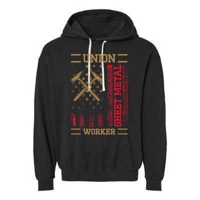 Journeyman Sheet Metal Worker Union Sheet Metal Worker Garment-Dyed Fleece Hoodie