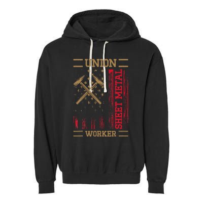 Journeyman Sheet Metal Worker Union Sheet Metal Worker Garment-Dyed Fleece Hoodie