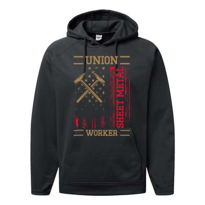 Journeyman Sheet Metal Worker Union Sheet Metal Worker Performance Fleece Hoodie