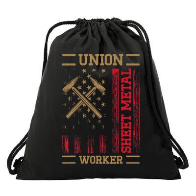 Journeyman Sheet Metal Worker Union Sheet Metal Worker Drawstring Bag
