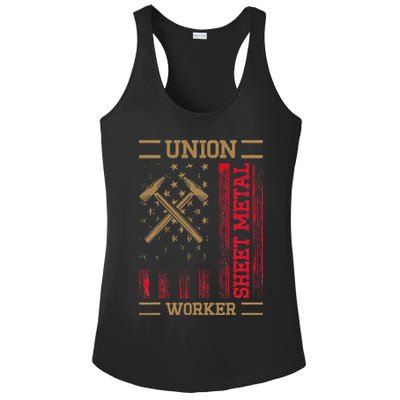 Journeyman Sheet Metal Worker Union Sheet Metal Worker Ladies PosiCharge Competitor Racerback Tank