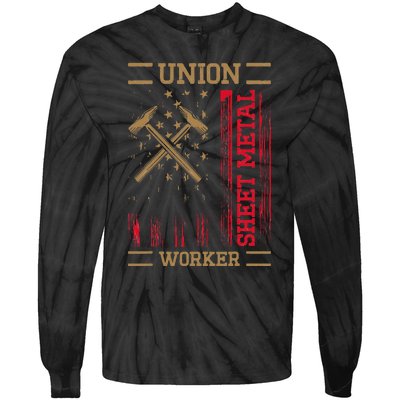 Journeyman Sheet Metal Worker Union Sheet Metal Worker Tie-Dye Long Sleeve Shirt