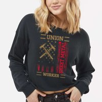 Journeyman Sheet Metal Worker Union Sheet Metal Worker Cropped Pullover Crew