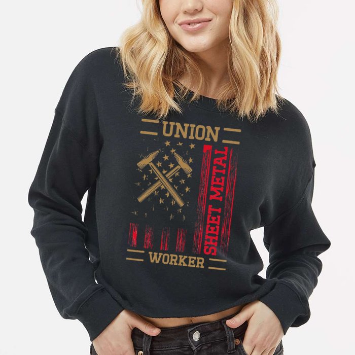 Journeyman Sheet Metal Worker Union Sheet Metal Worker Cropped Pullover Crew