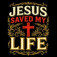 Jesus Saved My Life Bold Art Christian Faith Statement Bucket Hat
