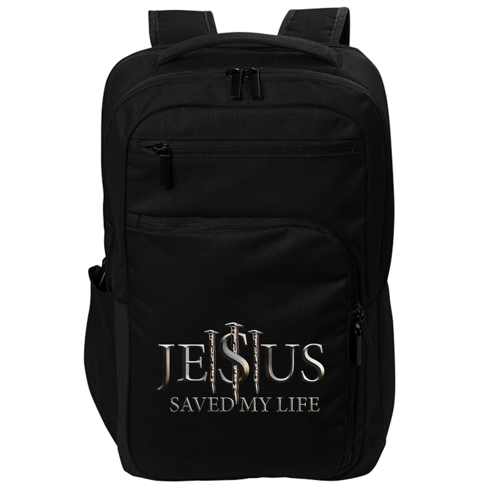 Jesus Saved My Life Christian Religious Believer Impact Tech Backpack