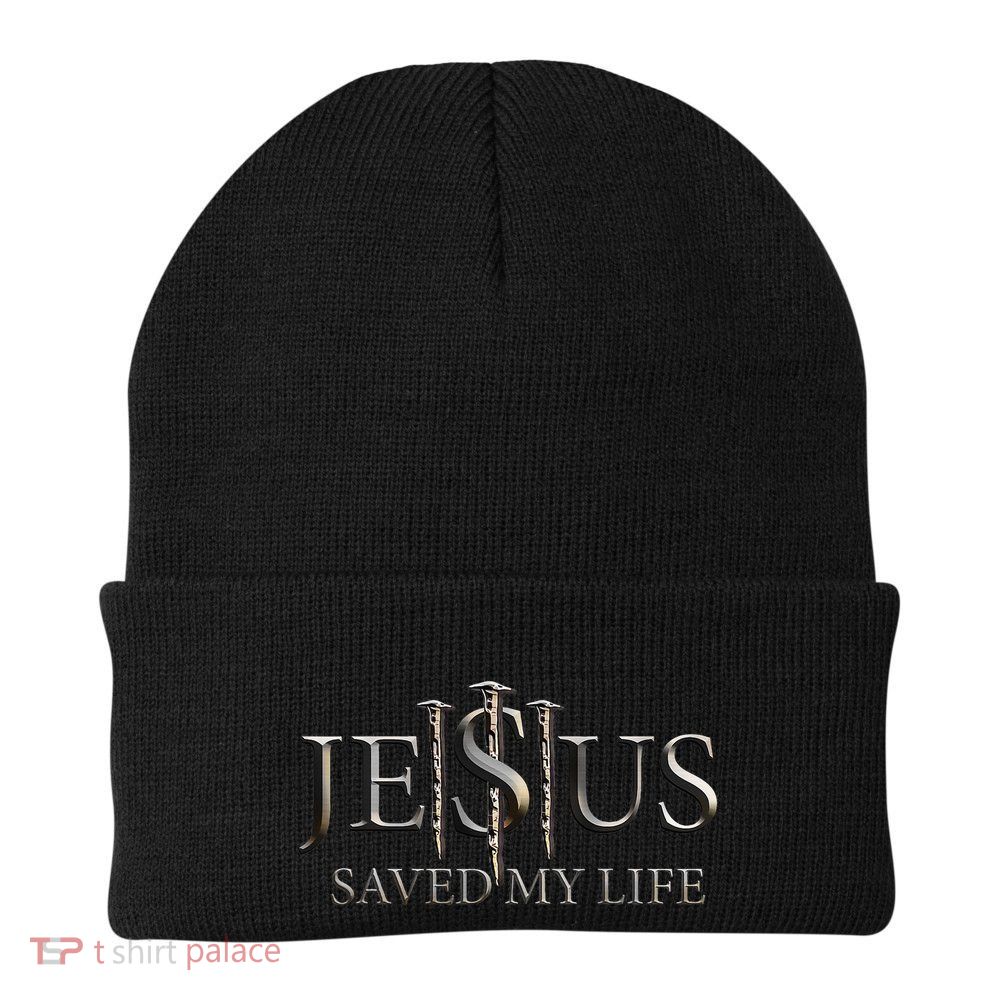 Jesus Saved My Life Christian Religious Believer Beanie