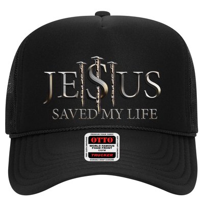 Jesus Saved My Life Christian Religious Believer Trucker Hat