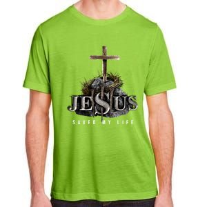 Jesus Saved My Life Christian Religious Bible Church Adult ChromaSoft Performance T-Shirt