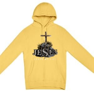 Jesus Saved My Life Christian Religious Bible Church Premium Pullover Hoodie