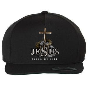 Jesus Saved My Life Christian Religious Bible Church Wool Snapback Cap