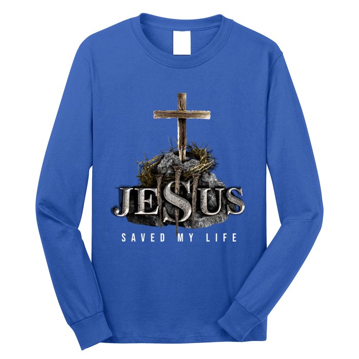 Jesus Saved My Life Christian Religious Bible Church Long Sleeve Shirt