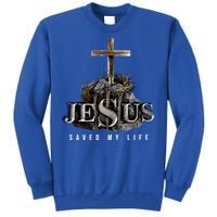 Jesus Saved My Life Christian Religious Bible Church Sweatshirt