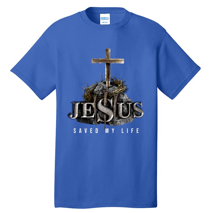 Jesus Saved My Life Christian Religious Bible Church Tall T-Shirt