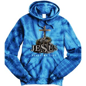 Jesus Saved My Life Christian Religious Bible Church Tie Dye Hoodie