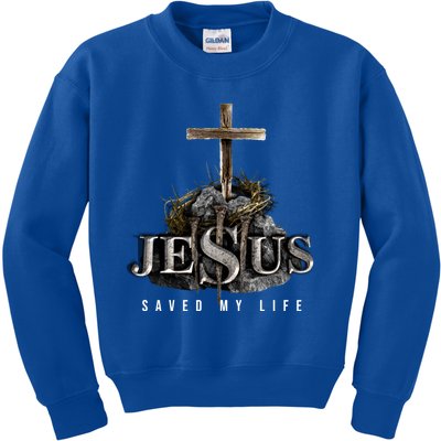 Jesus Saved My Life Christian Religious Bible Church Kids Sweatshirt