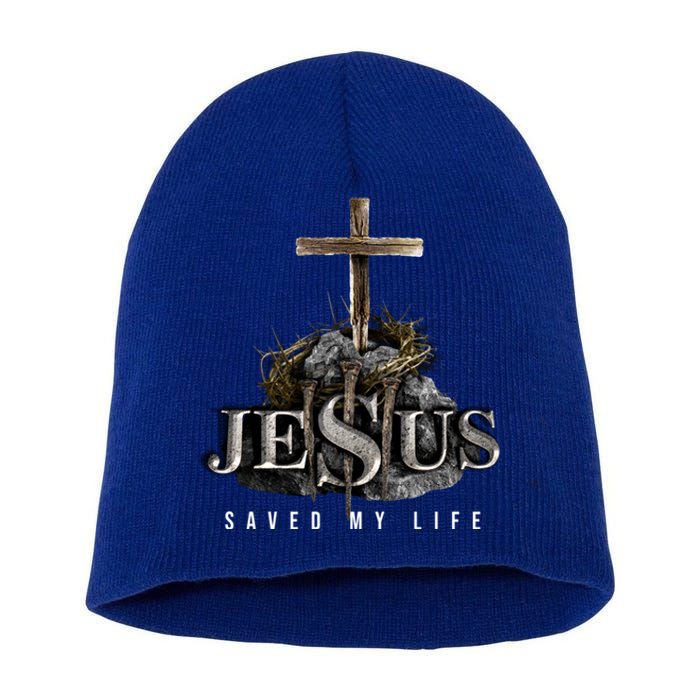 Jesus Saved My Life Christian Religious Bible Church Short Acrylic Beanie