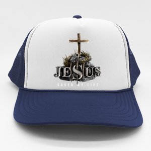 Jesus Saved My Life Christian Religious Bible Church Trucker Hat