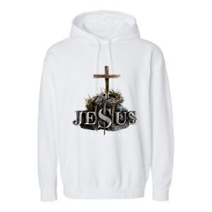 Jesus Saved My Life Christian Religious Bible Church Garment-Dyed Fleece Hoodie