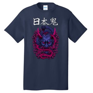 Japanese Samurai Mask With Ornament Tall T-Shirt