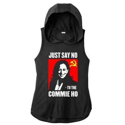 Just Say No To The Commie Ho Kamala Harris Ladies PosiCharge Tri-Blend Wicking Draft Hoodie Tank