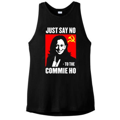 Just Say No To The Commie Ho Kamala Harris Ladies PosiCharge Tri-Blend Wicking Tank