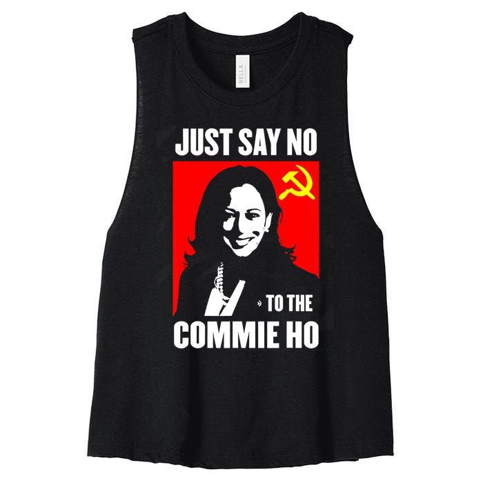 Just Say No To The Commie Ho Kamala Harris Women's Racerback Cropped Tank