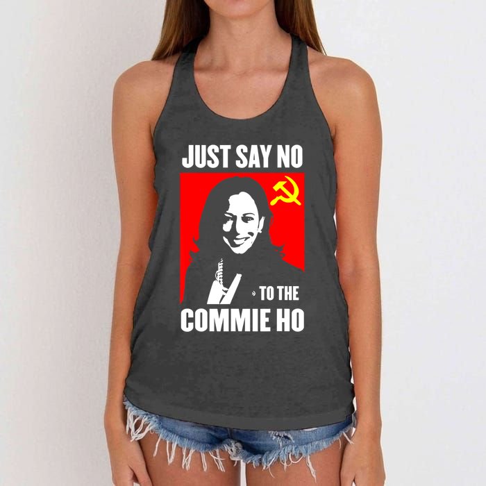 Just Say No To The Commie Ho Kamala Harris Women's Knotted Racerback Tank