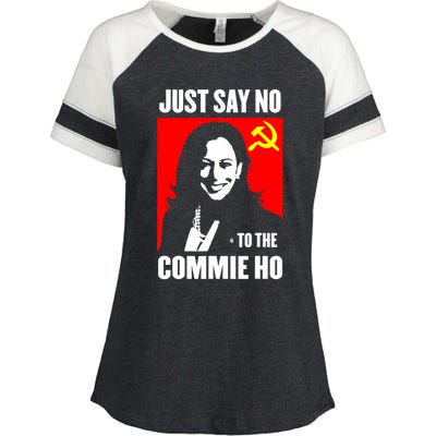 Just Say No To The Commie Ho Kamala Harris Enza Ladies Jersey Colorblock Tee