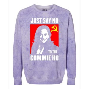 Just Say No To The Commie Ho Kamala Harris Colorblast Crewneck Sweatshirt