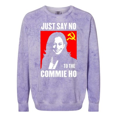 Just Say No To The Commie Ho Kamala Harris Colorblast Crewneck Sweatshirt