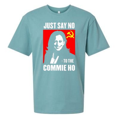 Just Say No To The Commie Ho Kamala Harris Sueded Cloud Jersey T-Shirt