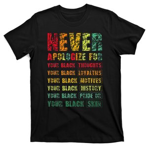 Juneteenth Scratch Never Apologize For Your Blackness T-Shirt