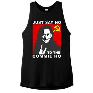 Just Say No To The Commie Ho Kamala Harris Ladies PosiCharge Tri-Blend Wicking Tank