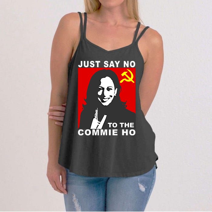 Just Say No To The Commie Ho Kamala Harris Women's Strappy Tank