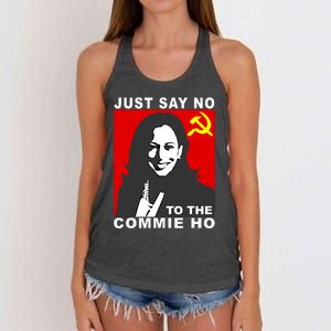 Just Say No To The Commie Ho Kamala Harris Women's Knotted Racerback Tank