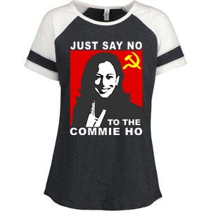 Just Say No To The Commie Ho Kamala Harris Enza Ladies Jersey Colorblock Tee